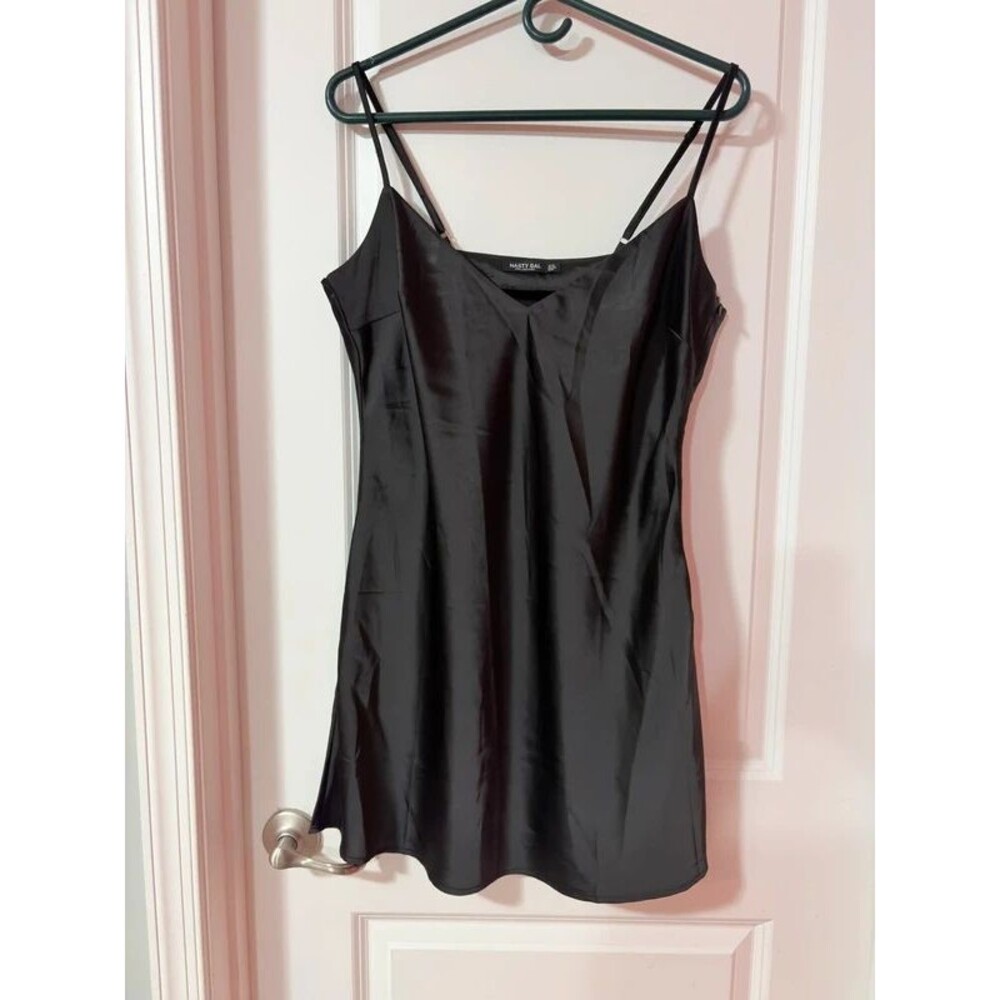 Black slip dress